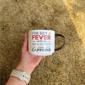 Threshold mug with a caffeine quote on the front; perfect condition